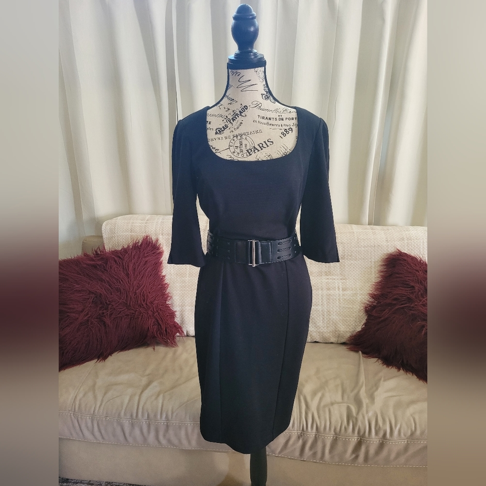 NWT Cleo black dress with belt. Size 4